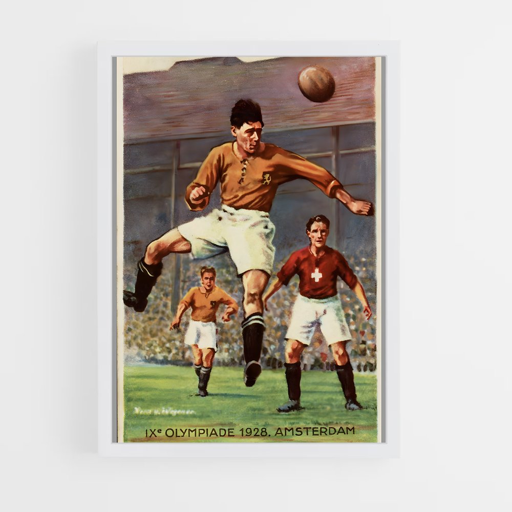 Poster Football Vintage 1928 – affiche Jeux Olympiques (vue 3)